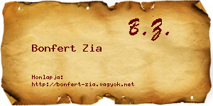 Bonfert Zia névjegykártya